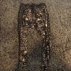 Bald and white size XS Aztec joggers